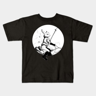 Lance wielding hare - vintage fantasy inspired art and designs Kids T-Shirt